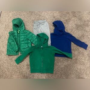 Primary Boys 2T Bundle - Puffer, Hoodie, Zip-Up, Pants